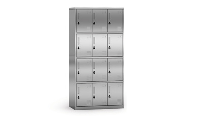 铁皮柜-不锈钢十二门柜