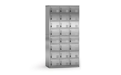 铁皮柜-不锈钢二十四门柜